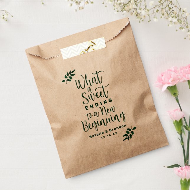 Einfach grün Verlasse, was eine süße Hochzeit bede Geschenktütchen (Versiegelt)