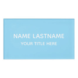 Einfach Grundlegend Himmelblau Minimal Modern Namenschild