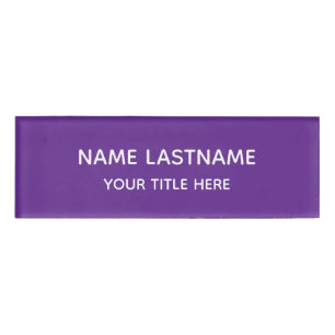 Einfach Grundlegend Minimal Lila Weiß Moderne Tite Namenschild