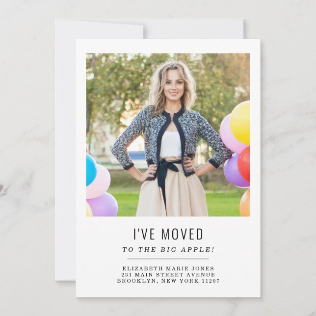 Einfach habe ich das Adressenwechsel-Foto verschob Ankündigung (Vorderseite)