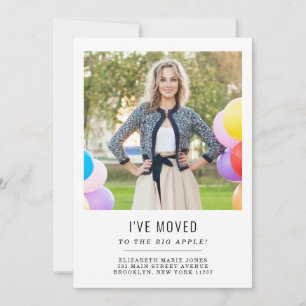 Einfach habe ich das Adressenwechsel-Foto verschob Ankündigung