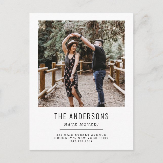 Einfach haben wir den Adresswechsel in das Foto ve Ankündigungspostkarte (Vorderseite)