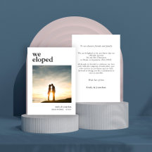 Einfach haben wir die Hochzeitsankündigung im Foto