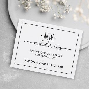 Einfach haben wir neue Ankündigung zur Adressversc Postkarte