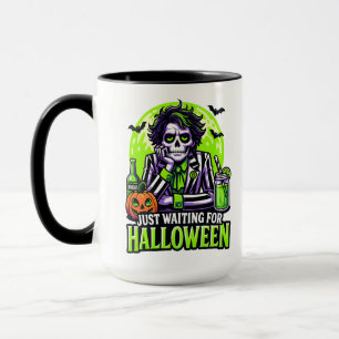 Einfach Halloween warten – Lustige Spukzeit Tasse