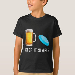 Einfach Halten Bier Und Disc Golf Lustig Gewöhnlic T-Shirt