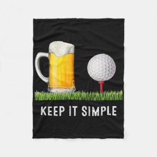 Einfach Halten Bier Und Golf Lustig Gewöhnlich Fleecedecke