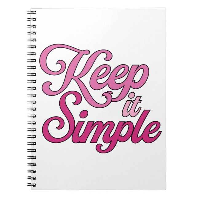 Einfach Halten Notizbuch (Pink) Notizblock (Vorderseite)