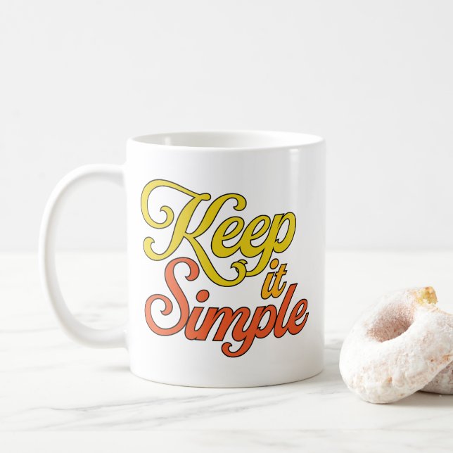 Einfach Halten Tasse (Gelb) (Mit Donut)