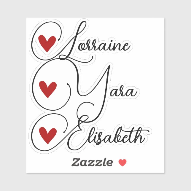 Einfach handgefertigt mit Liebe Herz Einfach Stilv Aufkleber (Blatt)