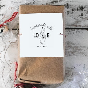 Einfach handgefertigt mit Liebe, individuell Gummistempel