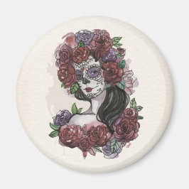 Einfach handgezeichnet Dia de los Muertos | Magnet