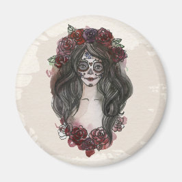 Einfach handgezeichnet Dia de los Muertos | Magnet