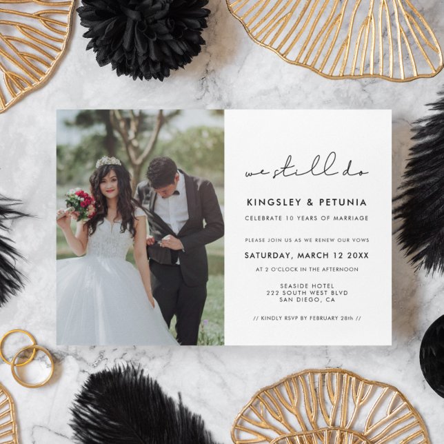 Einfach handschriftlich Wir machen noch Vow Erneue Einladung (Von Creator hochgeladen)