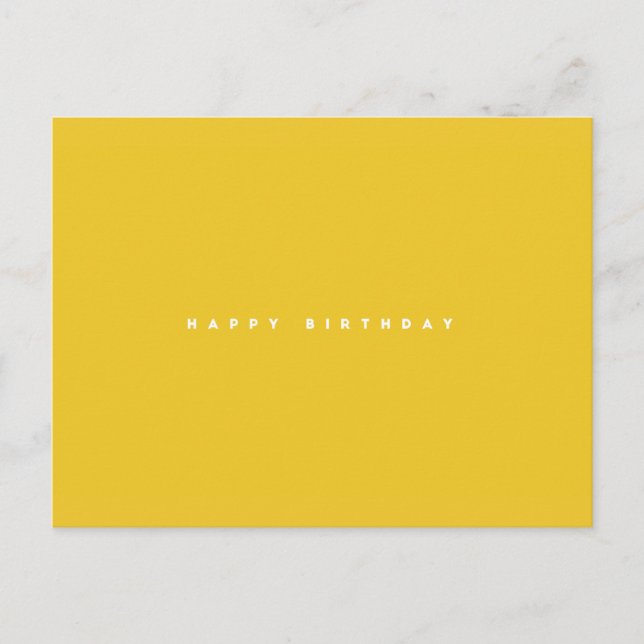 Einfach Happy Birthday Postcard Postkarte (Vorderseite)