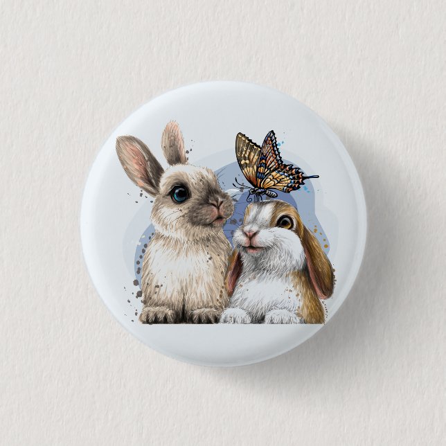 Einfach Hasen lieben   Button (Vorderseite)