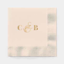 Einfach herrliche Couple Initials Wedding Napkins Servietten Mit Folie