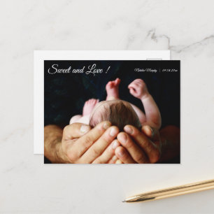 Einfach herzlich Willkommen Neue Baby Ankündigung Postkarte