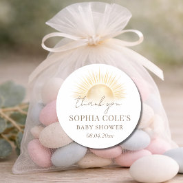 Einfach Hier Kommt Der Sonnenschein Junge Baby Sho Runder Aufkleber