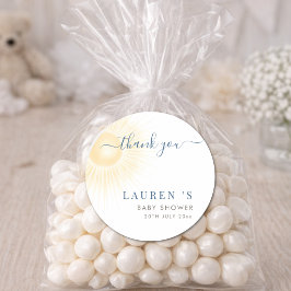 Einfach Hier Kommt Die Sonne Junge Baby Shower Fav Runder Aufkleber