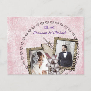 EINFACH! Hochzeitspostkarte - Maßgeschneidert Postkarte