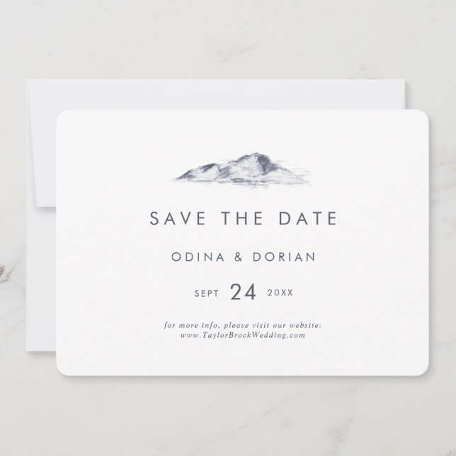 Einfach horizontal save the date (Vorderseite)