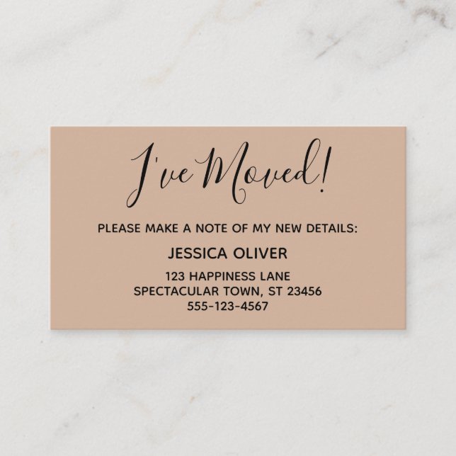 Einfach Hübsch habe ich mich auf die geröstete Man Visitenkarte (Vorderseite)