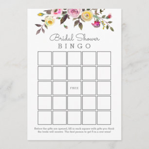 Einfach Hübsche Brautparty Bingo Cards Einladung