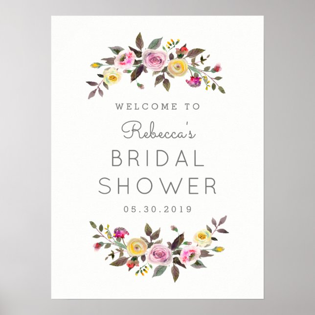 Einfach Hübscher Party Polterabend signieren Poster (Vorne)