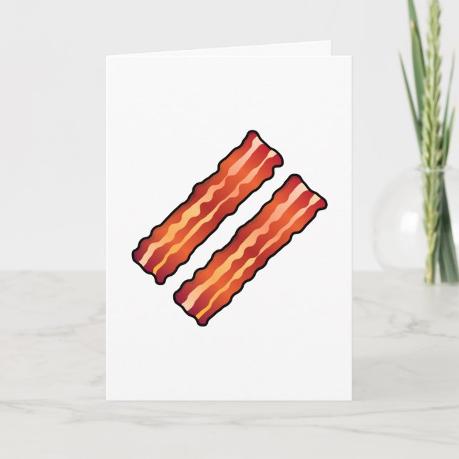 Einfach I Liebe Sie mehr als Bacon Card Karte (Vorderseite)
