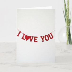 Einfach ich liebe dich Glitzerkarte Karte
