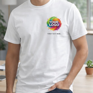Einfach Ihr Logo und Text Geschäft T-Shirt