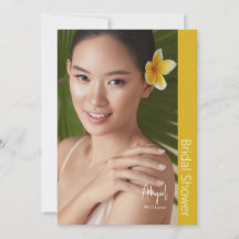 Einfach ihr modernes Foto Gelbes Brautparty