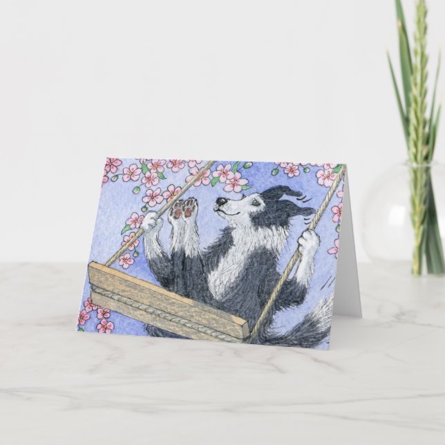 Einfach in der Blüte schwingen Karte (Vorderseite)