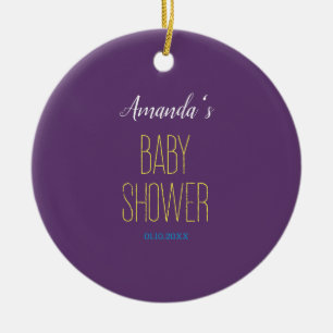 Einfach Indigo Gelb Moderne Minimalistische Babypa Keramik Ornament