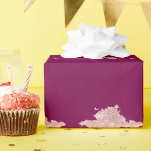 einfach individuell pink lila glitzern deinen Name Geschenkpapier