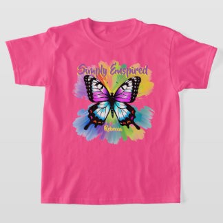 Einfach inspirierende Schmetterlingsmädchen T-Shirt