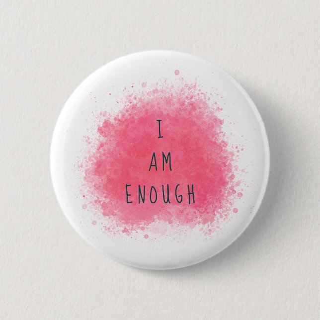 Einfach Inspiriert, ich bin genug Affirmation Zita Button (Vorderseite)