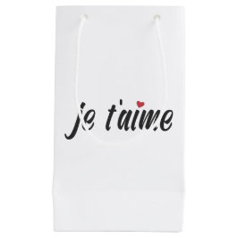 Einfach Je T'aime I Liebe Sie Valentine | Geschenk Kleine Geschenktüte
