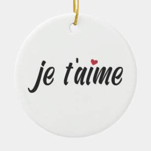 Einfach Je T'aime I Liebe Sie Valentine   Ornament