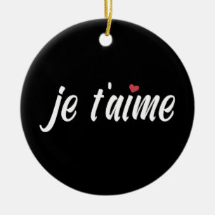 Einfach Je T'aime I Liebe Sie Valentine   Ornament