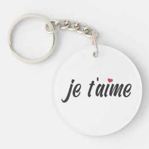 Einfach Je T'aime I Liebe Sie Valentine Schlüsse Schlüsselanhänger