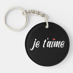 Einfach Je T'aime I Liebe Sie Valentine Schlüsse Schlüsselanhänger