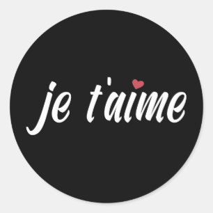 Einfach Je Taime I Liebe You Valentine Aufkleber