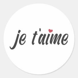 Einfach Je Taime I Liebe You Valentine Aufkleber