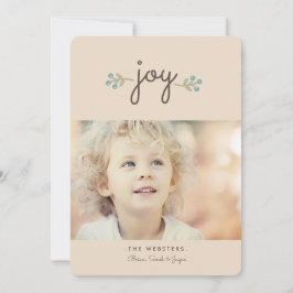 Einfach Joy Holiday Foto Card | Vanilla Feiertagskarte