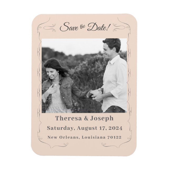 Einfach katholische Einladung zur Hochzeit Magnet (Vertikal)