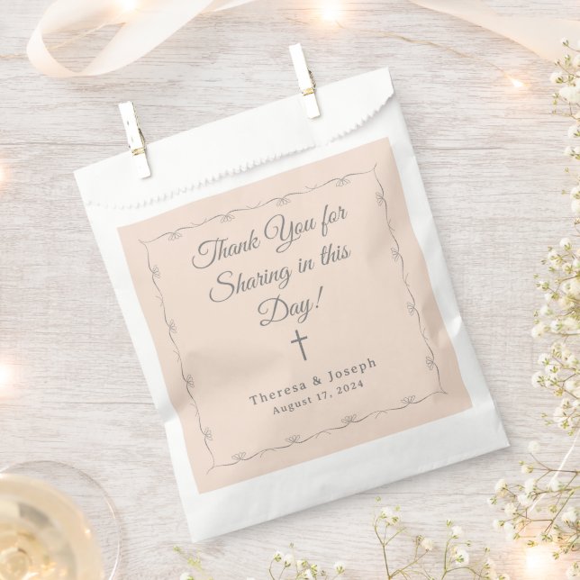 Einfach katholische Hochzeit Geschenktütchen (Ausgeschnitten)