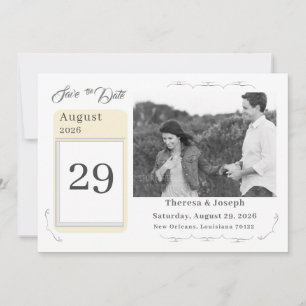 Einfach katholische Hochzeit Save The Date