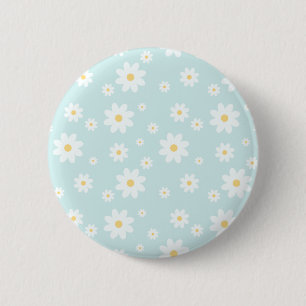 Einfach klassisch weiß Daisy Floral Button